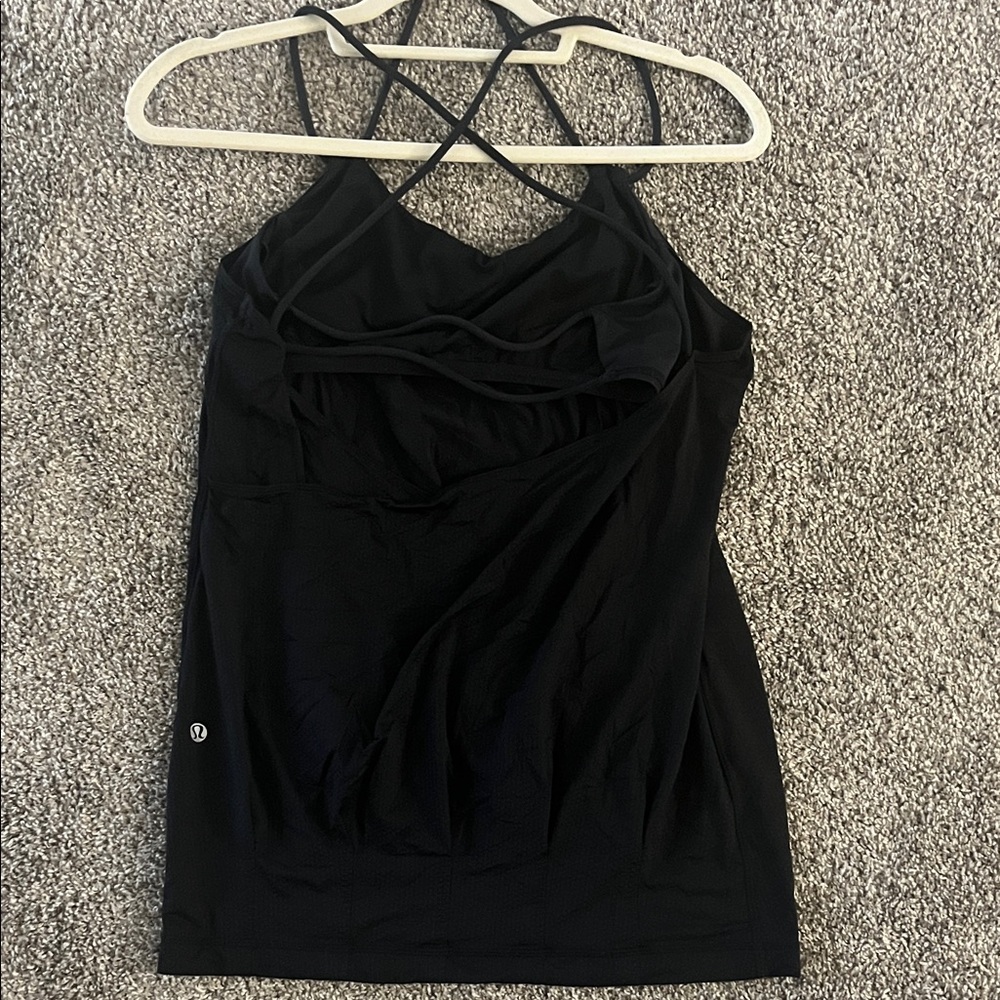 lululemon halter built in bra Strappy Tank Top size 8